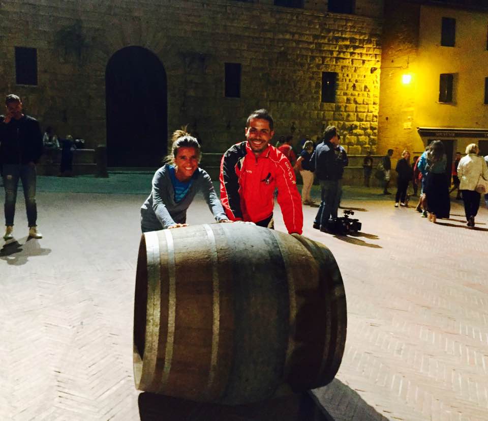 Wijnvaten race in Montepulciano Toscane
