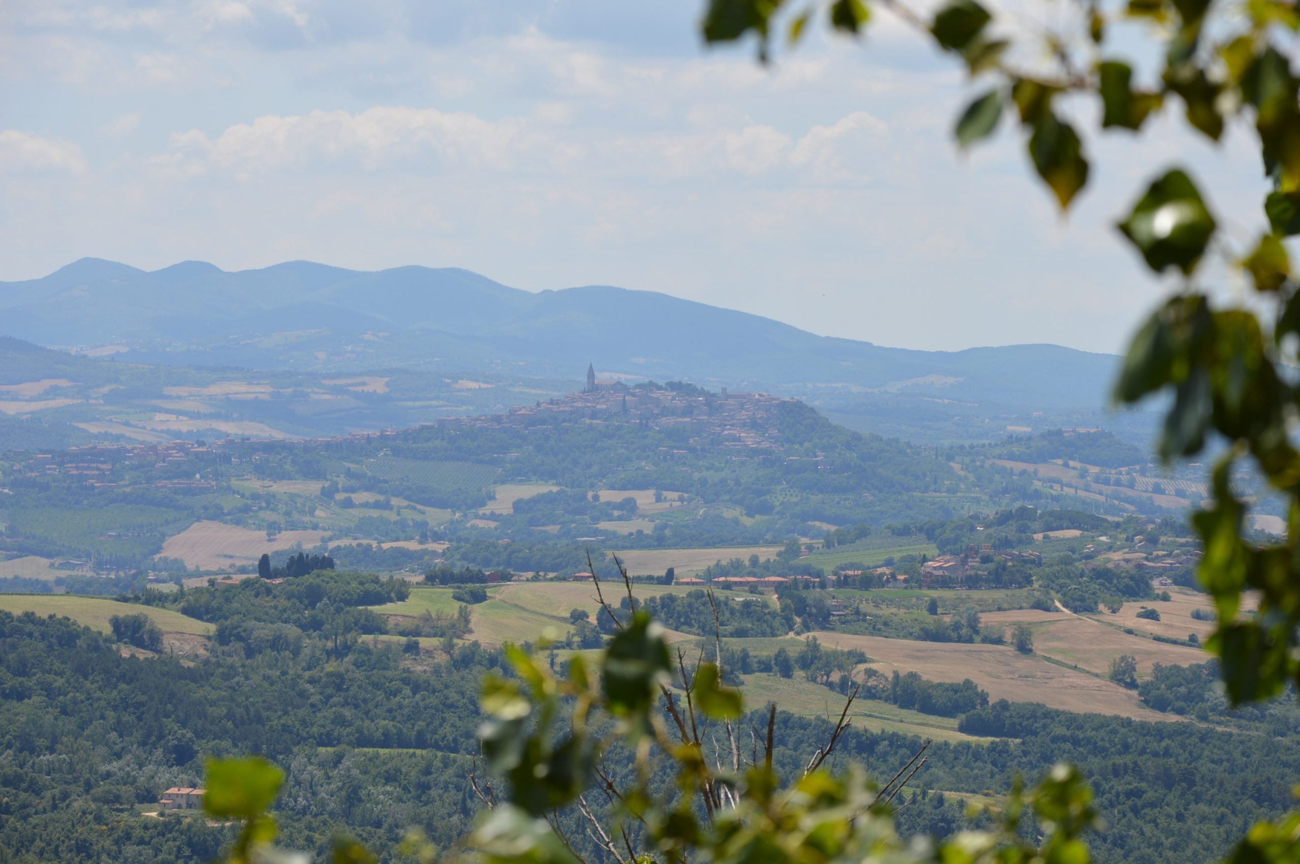 Todi on the hill in the distance