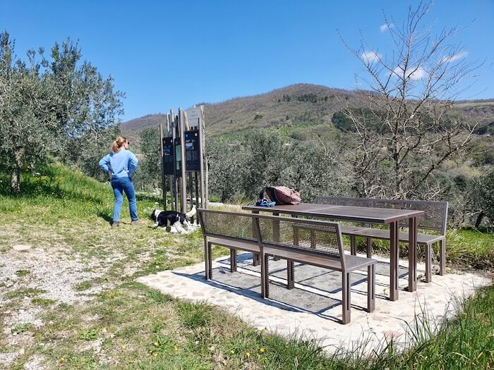 Picknick along the route Spello-Collepino